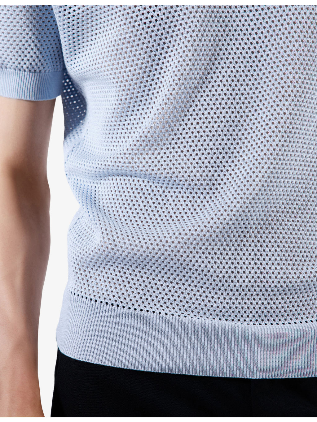Triangle-Logo Mesh-Knit Cotton and Silk-Blend T-Shirt - 5