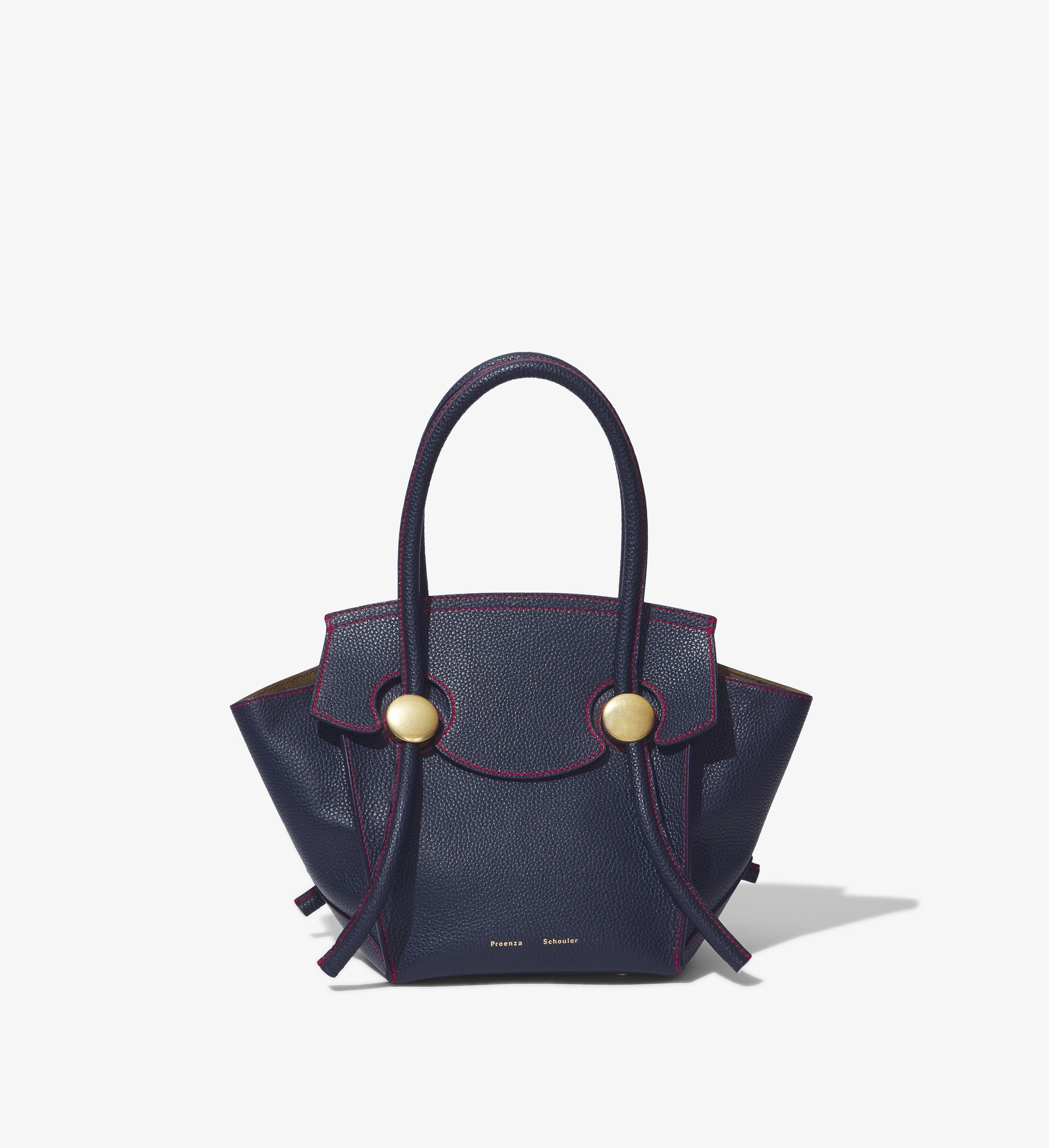 Small Grainy Leather Pipe Bag - 1