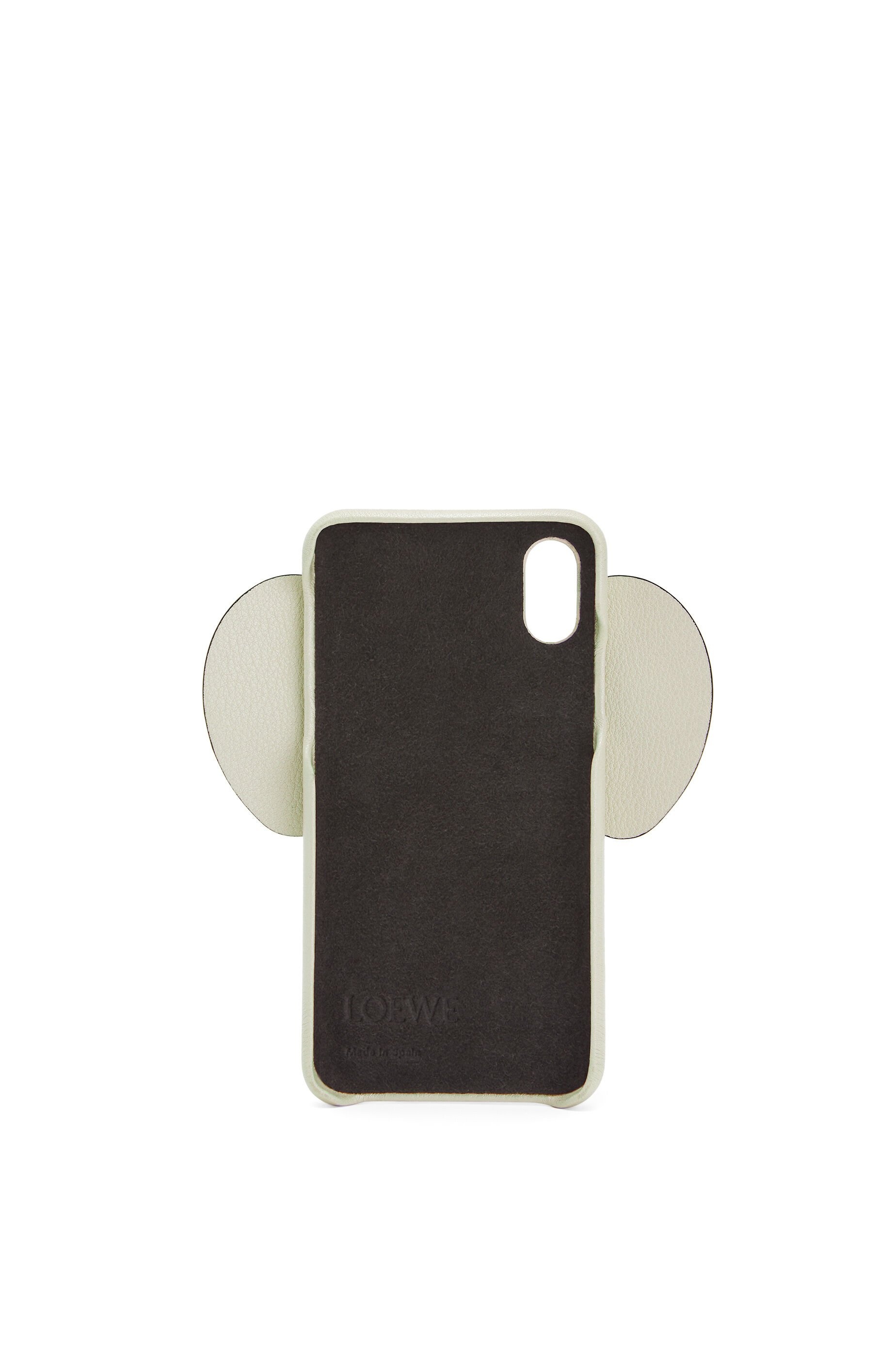 Elephant cover for iPhone X/XS in pearlized calfskin - 3