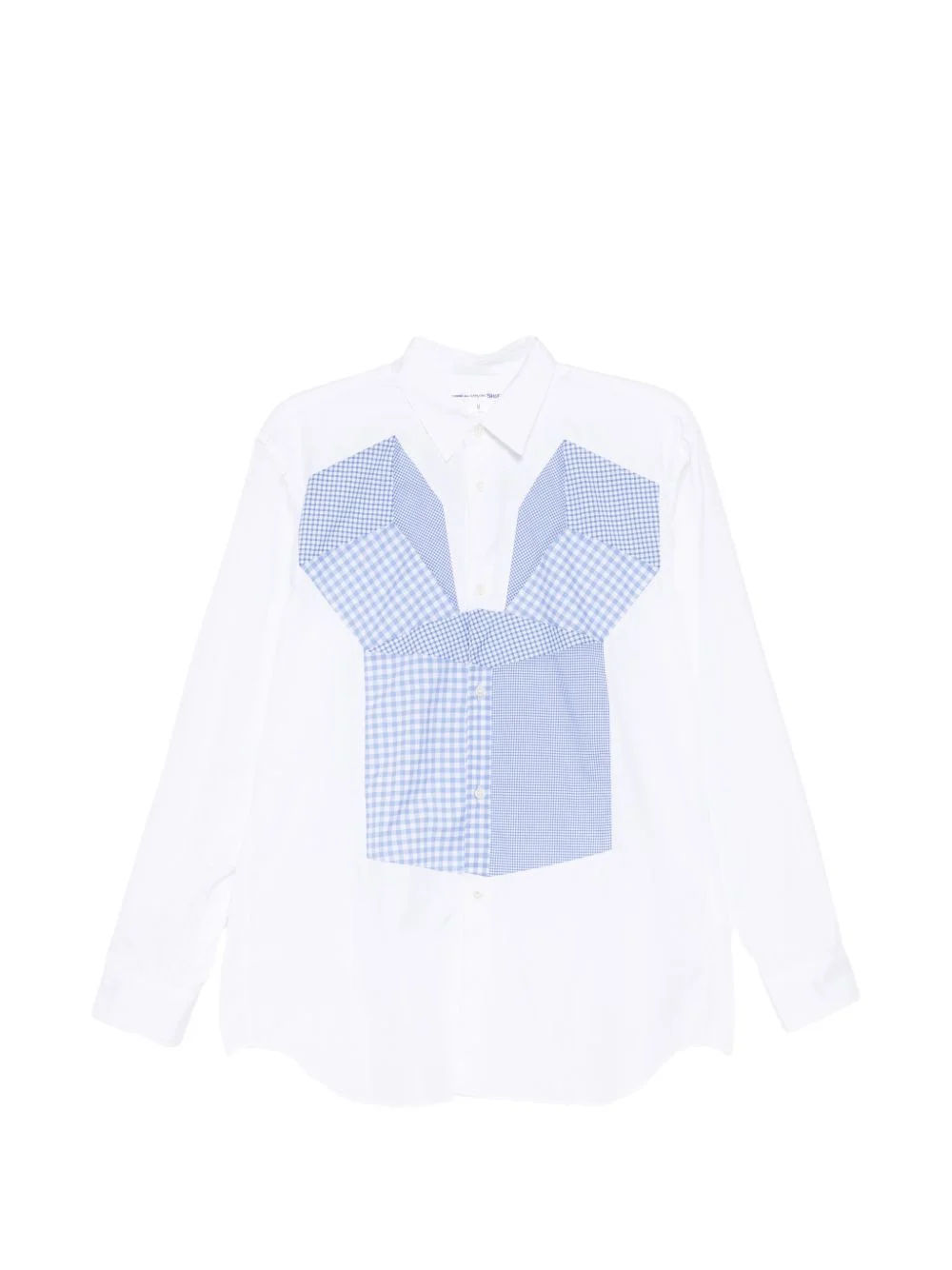 gingham panel shirt - 1