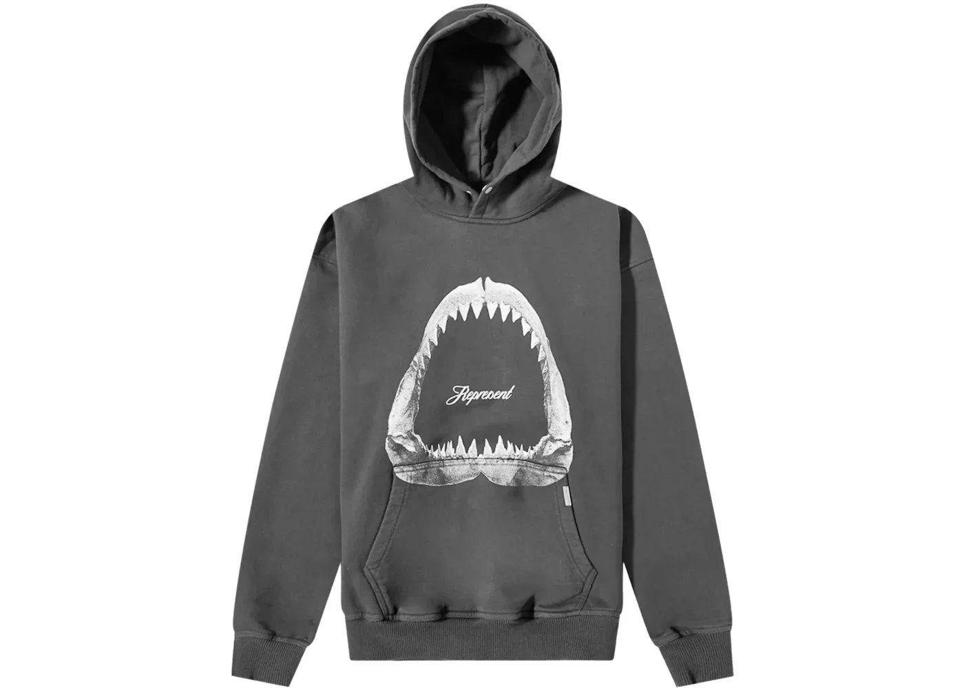 Represent Shark Jaws Hoodie Vintage Grey - 1