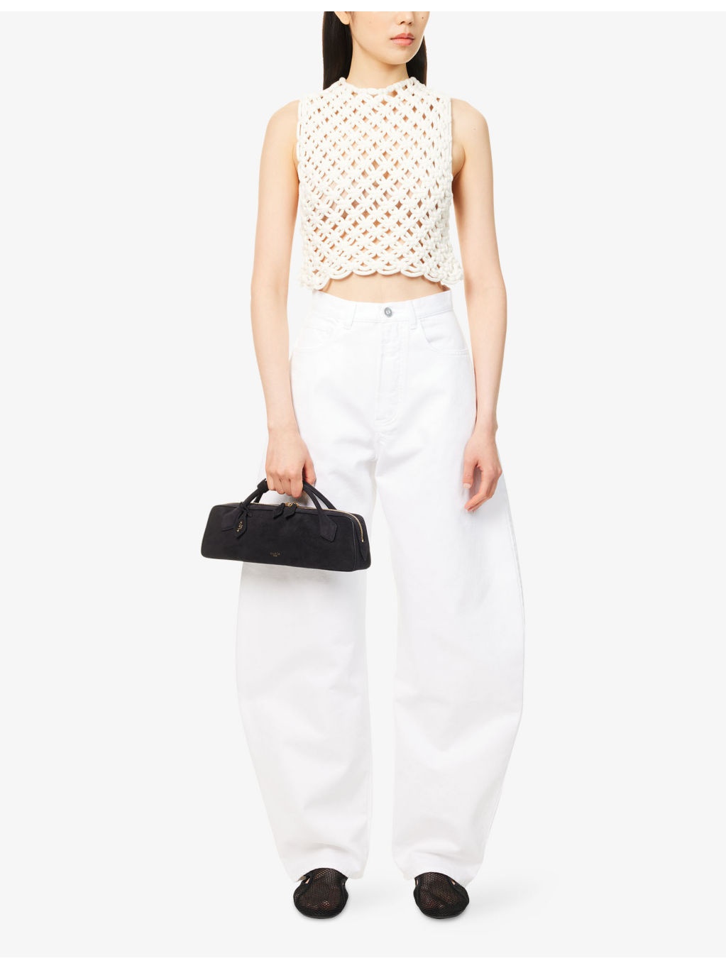 Square Crop Cotton-Blend Top - 2