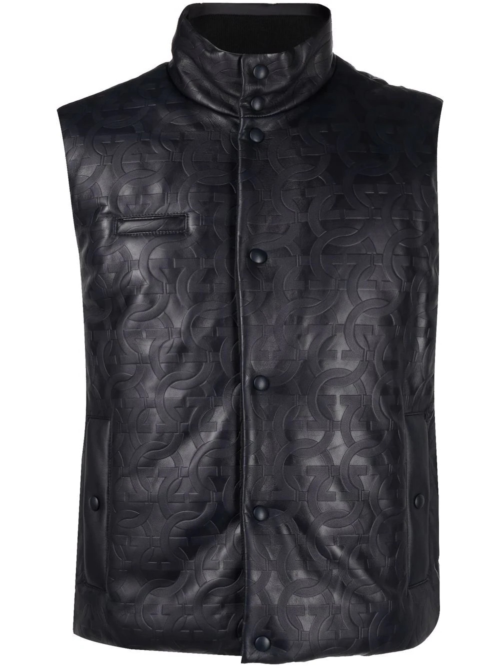 logo embossed gilet - 1