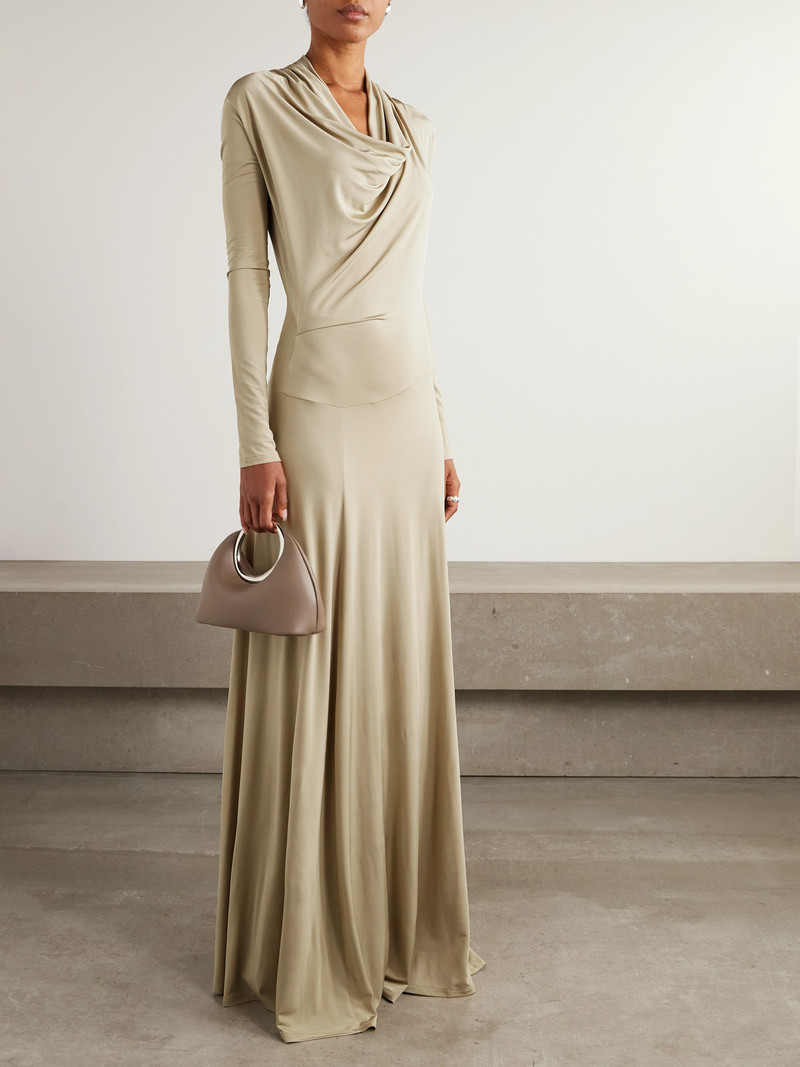TOVE Vevina Draped Pleated Jersey Maxi Dress outlook