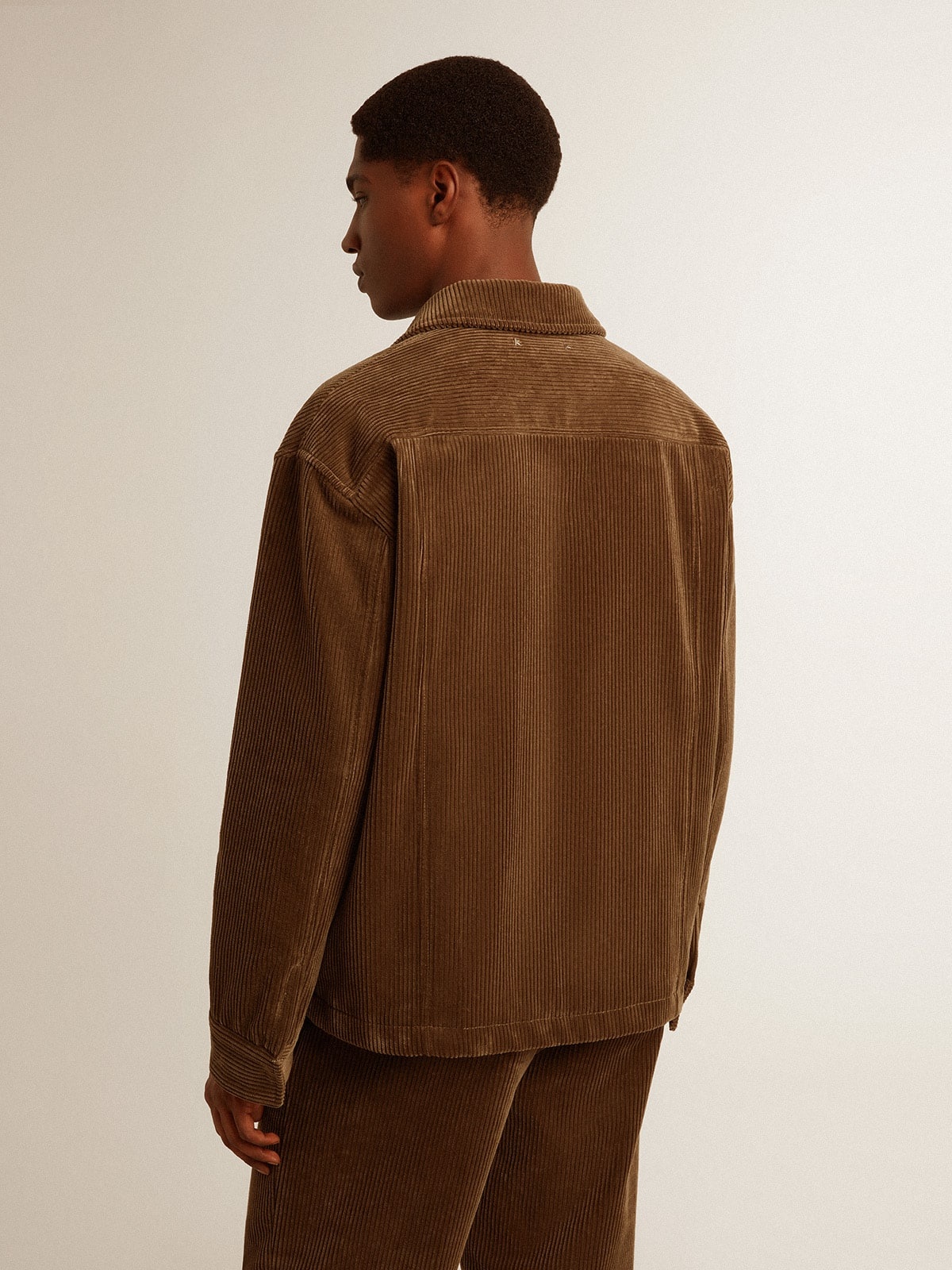 Men's olive-green corduroy jacket - 4