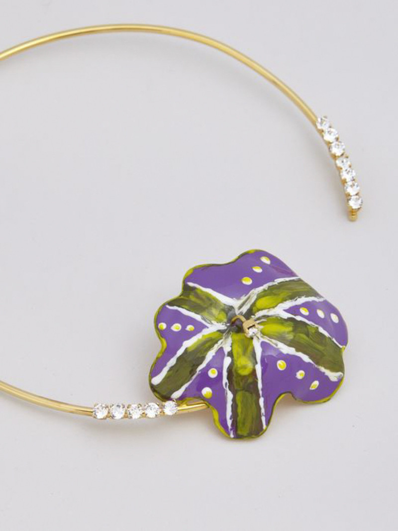 BRASS AND RHINESTONE FLORA CHOCKER 2