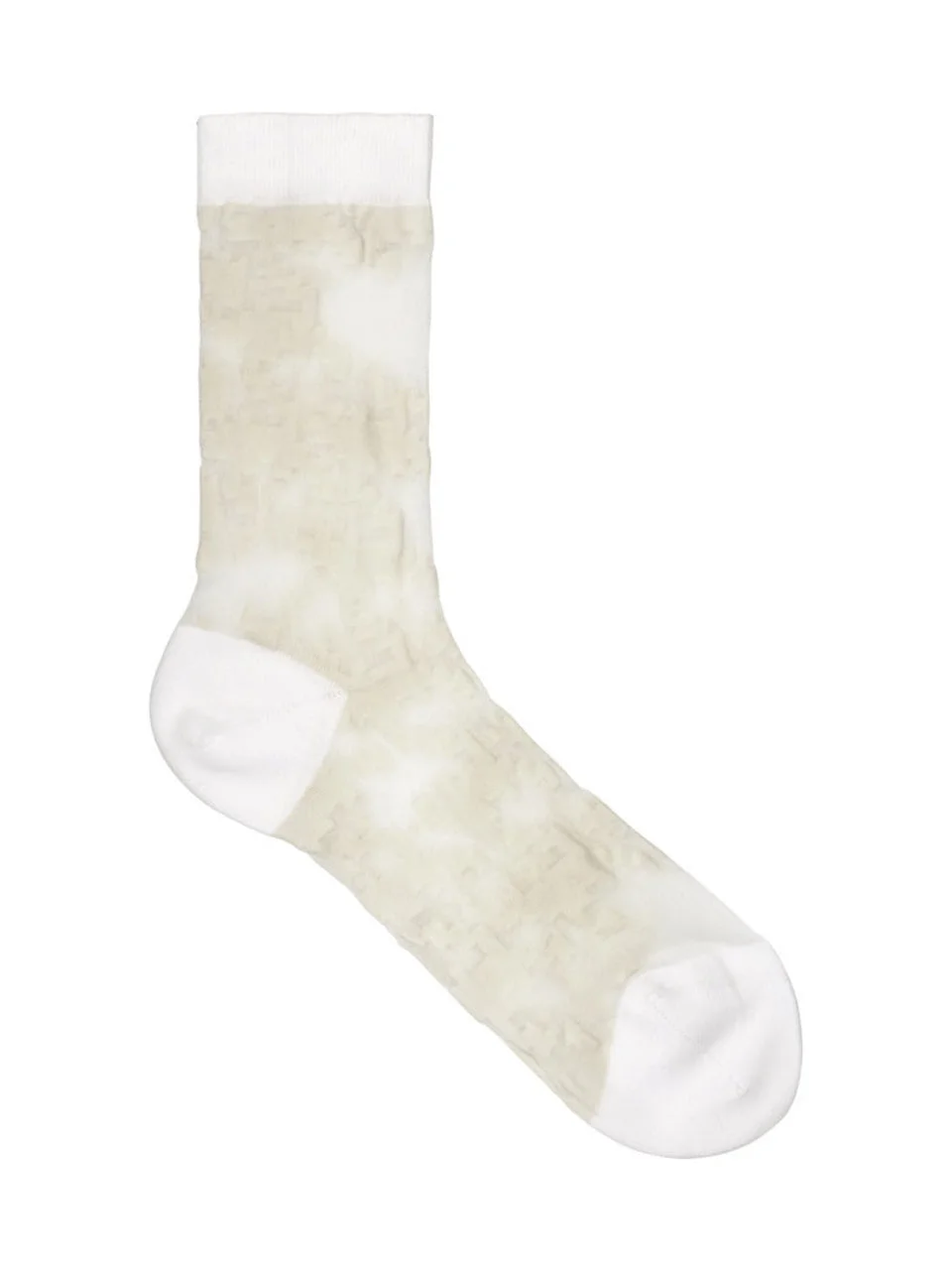 FROGTOOTH SOCK - PIXELATED WHITE - 1