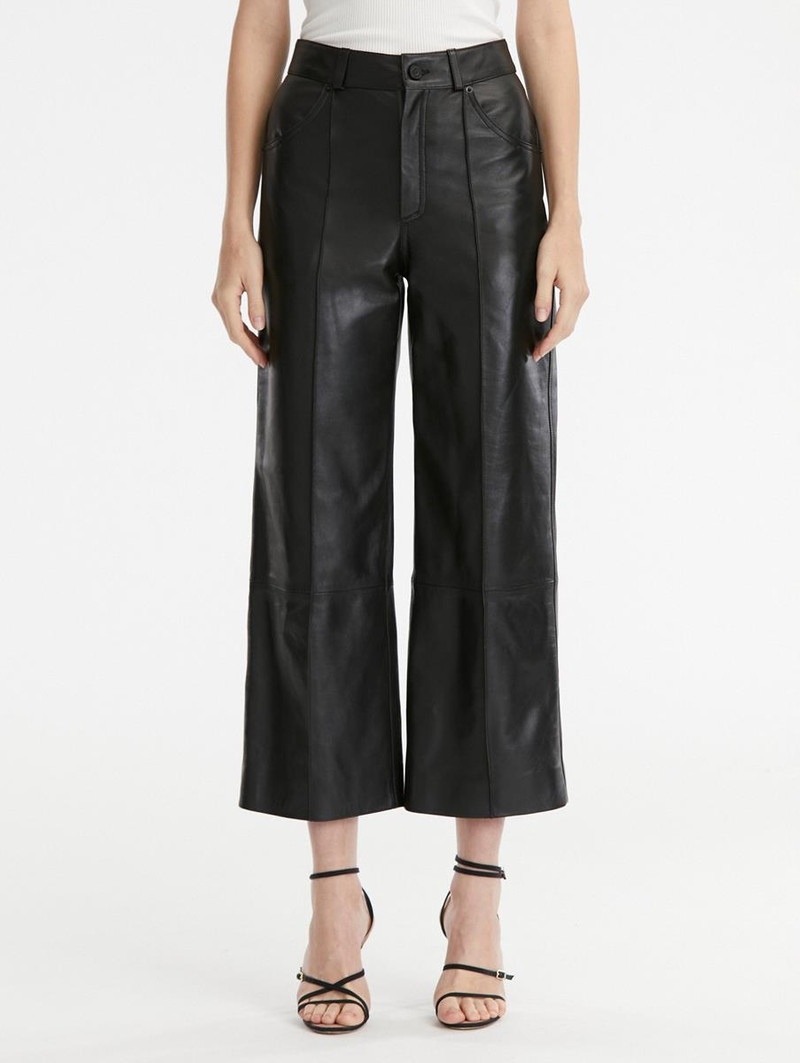 Oscar de la Renta SEAM DETAIL LEATHER PANT outlook