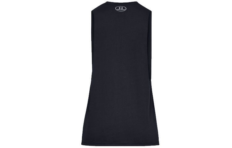 Under Armour Sportstyle Left Chest Cut-Off Tank Top 'Black' 1329286-001 - 2