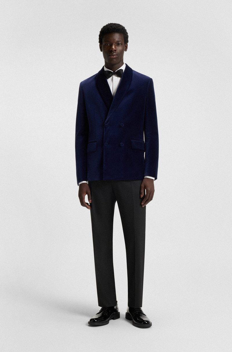 HUGO MODERN-FIT TROUSERS IN STRETCH DOBBY outlook