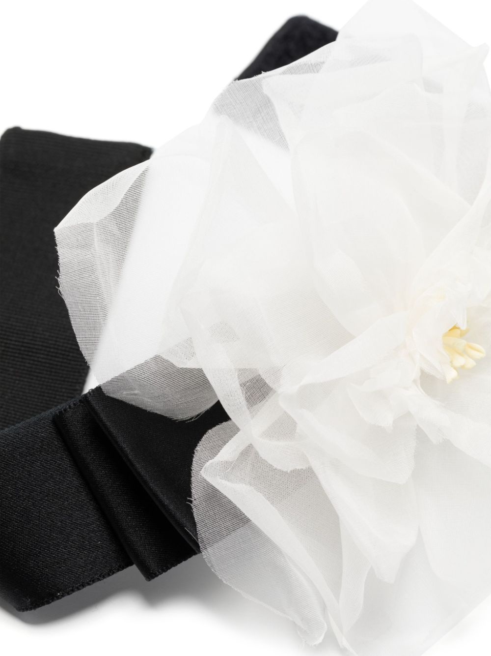 floral-appliquÃ© satin choker necklace - 3