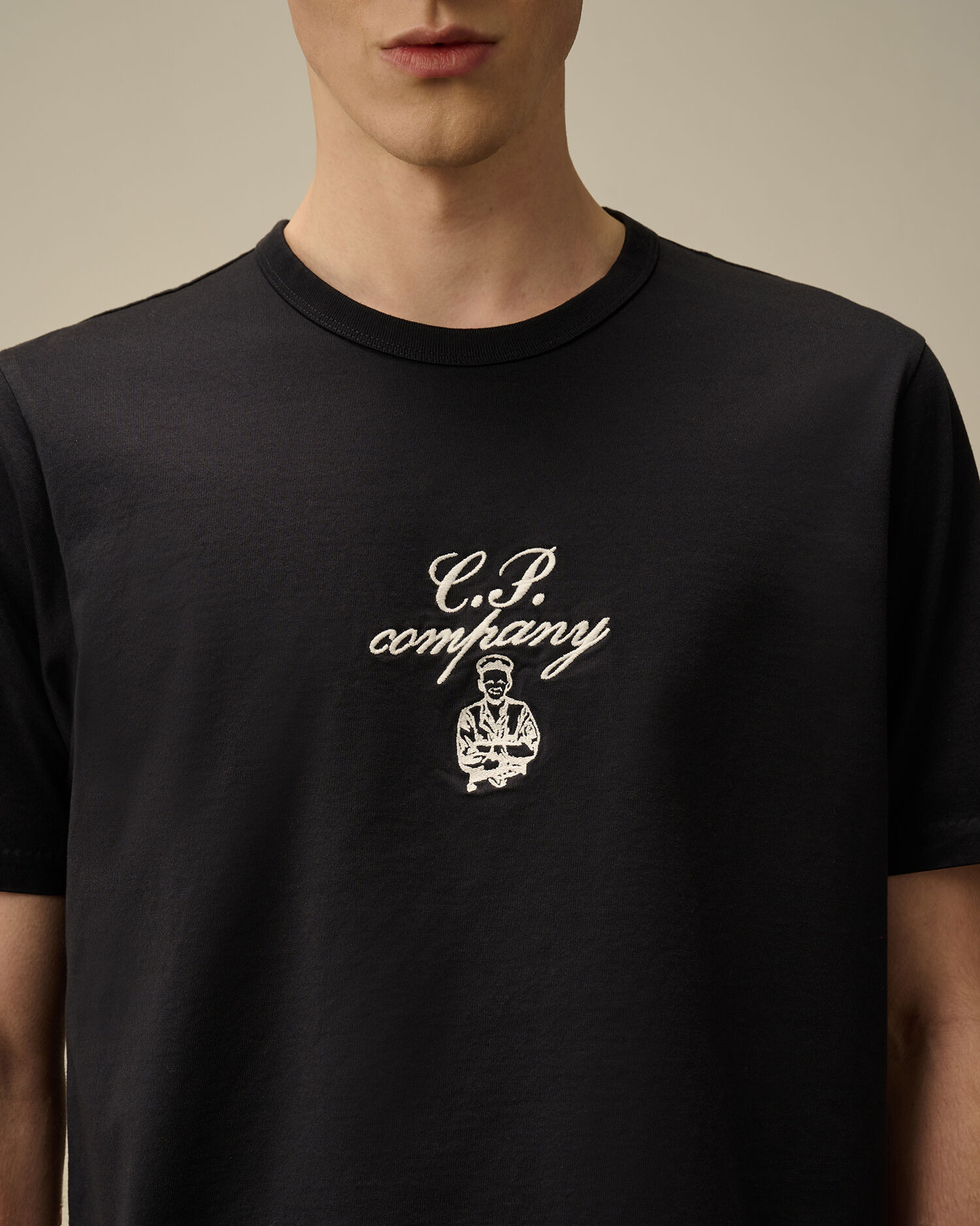 30/2 Mercerized Jersey Twisted Embroidery T-Shirt - 5