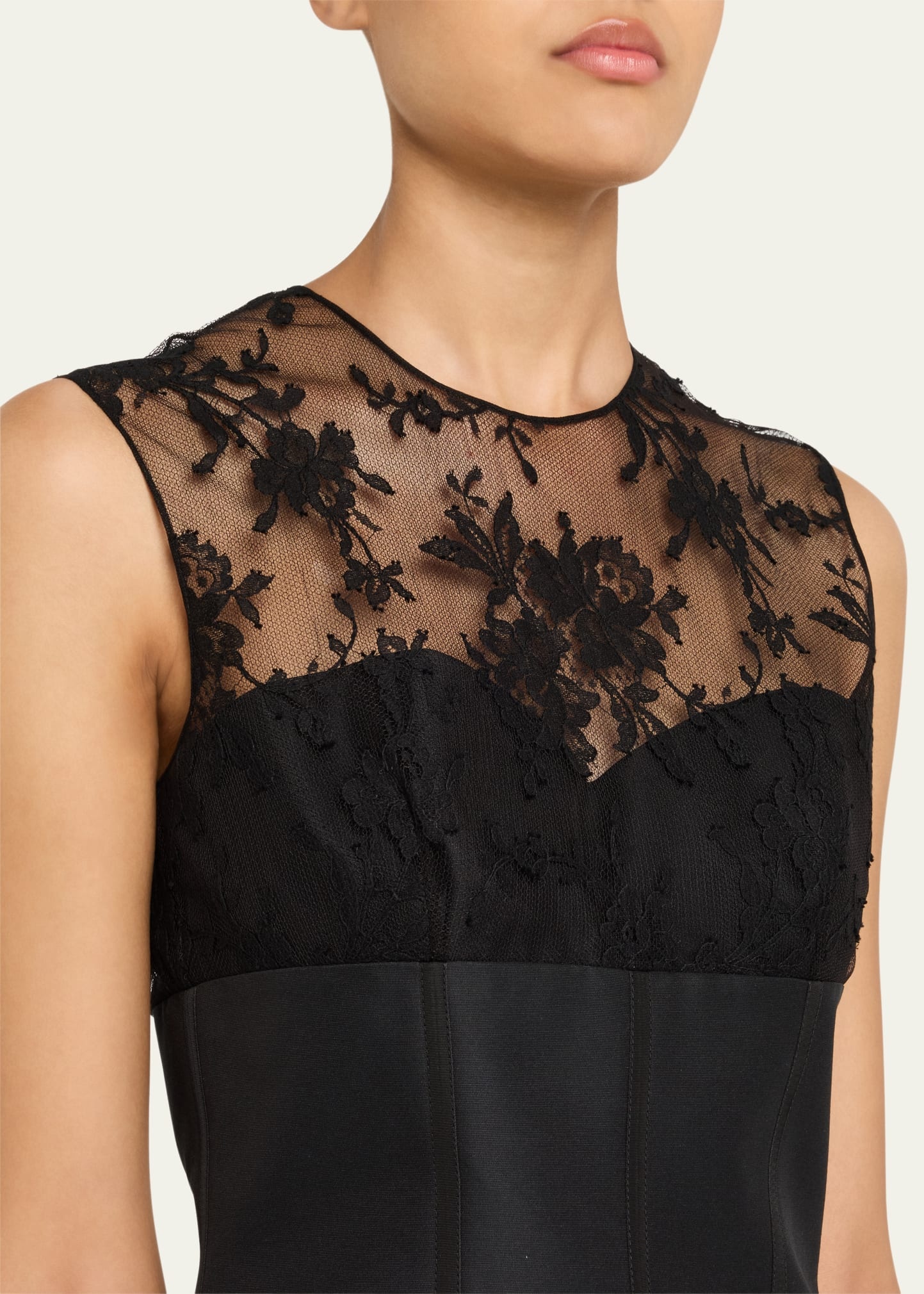 Lace-Detail Peplum Corset Top - 5