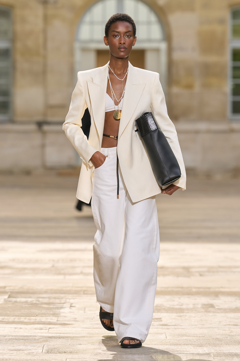 GABRIELA HEARST Epona Rope Blazer in Ivory Textured Linen Slub outlook