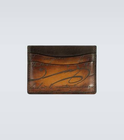 Berluti Bambou Scritto leather card holder outlook