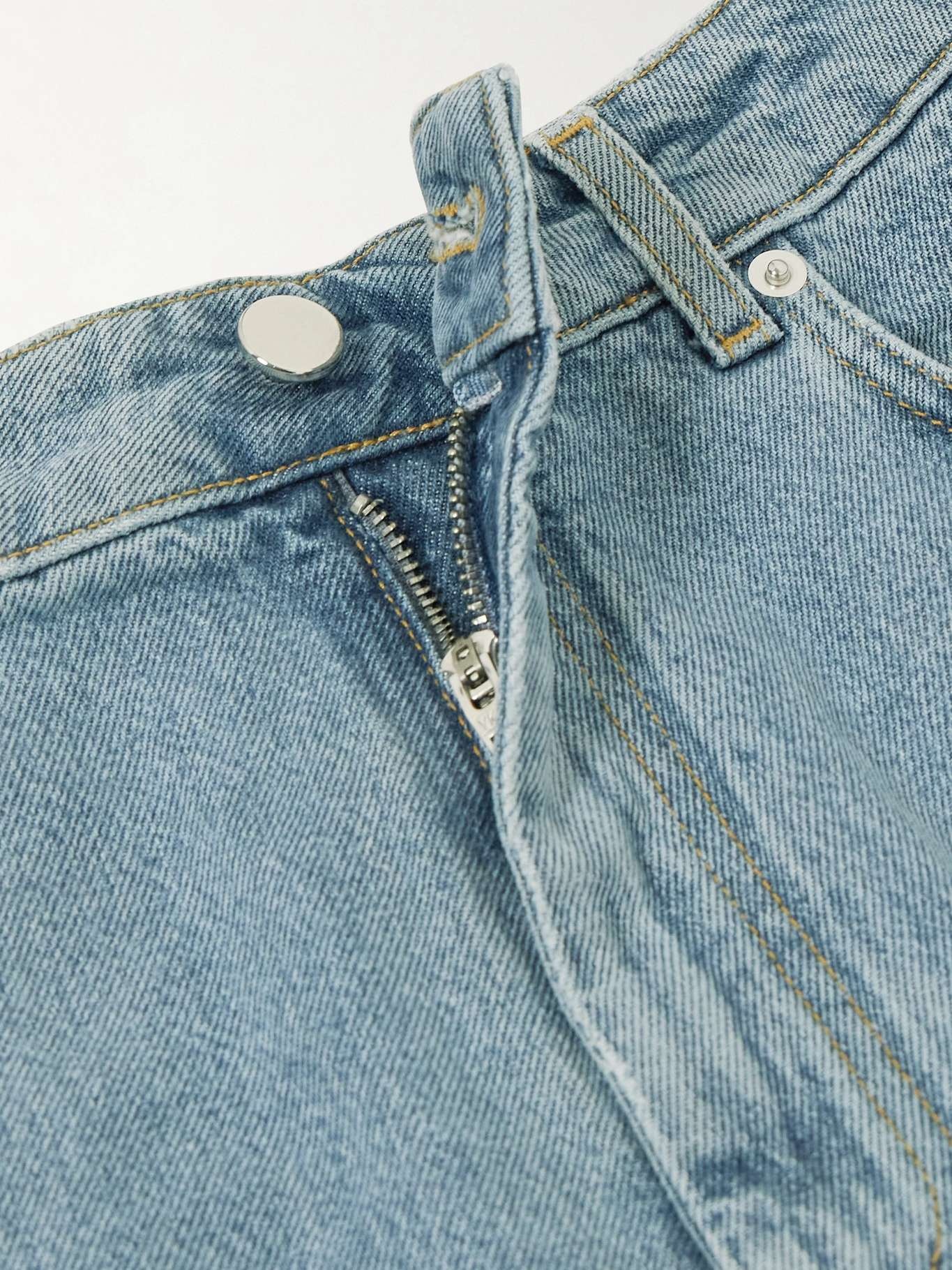 Isu high-rise organic denim shorts Light blue - 4