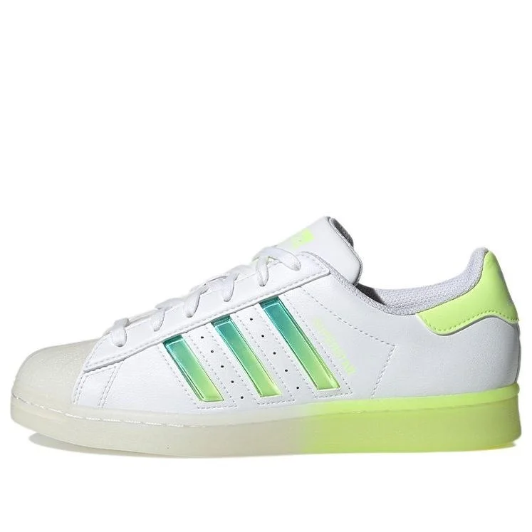 (WMNS) adidas originals Superstar 'White Yellow Green' GW4909 - 1