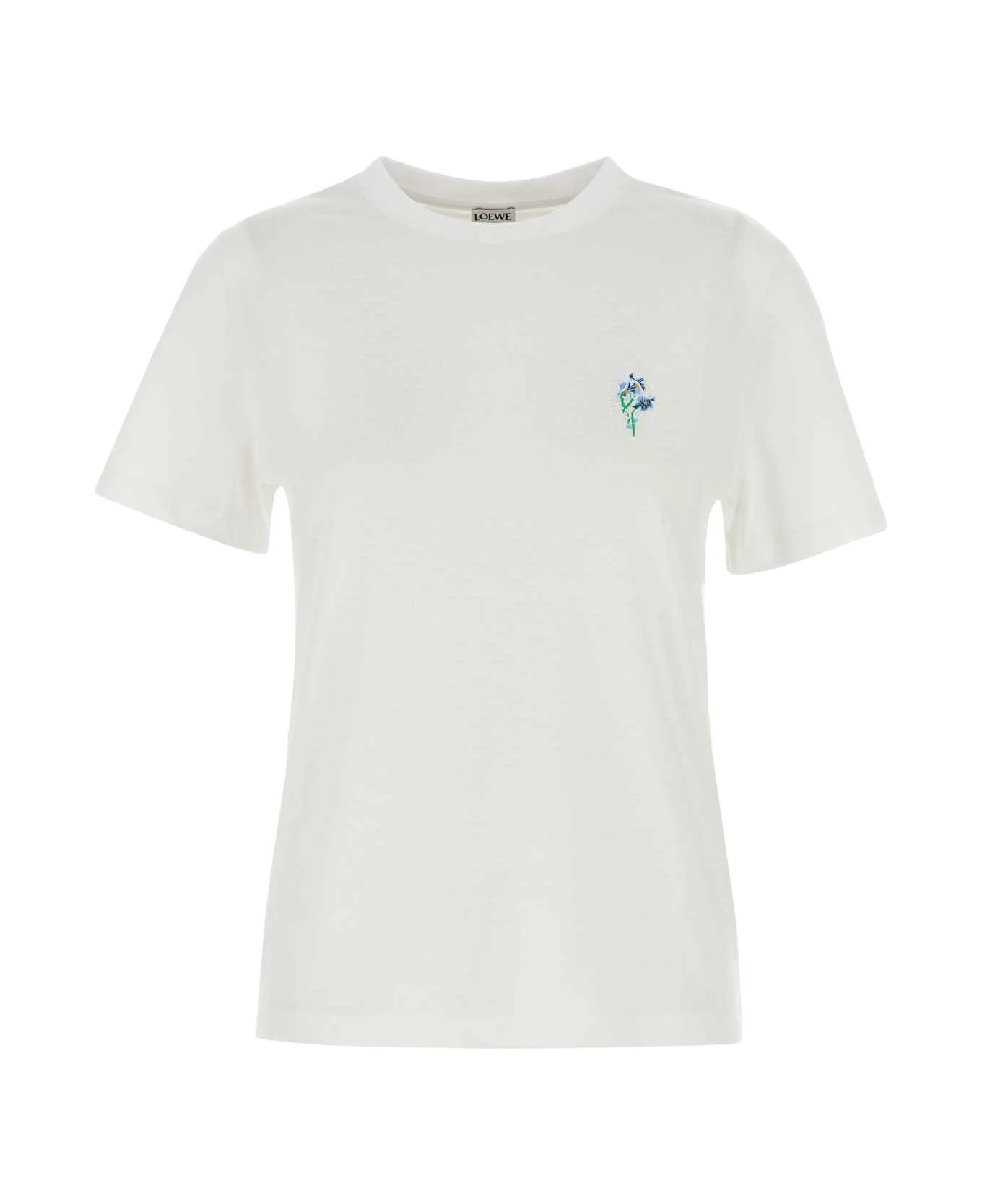 White Cotton T-shirt - 1