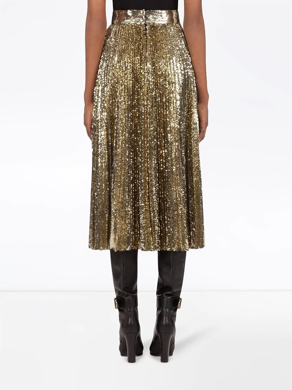 sequin pleated skirt - 4