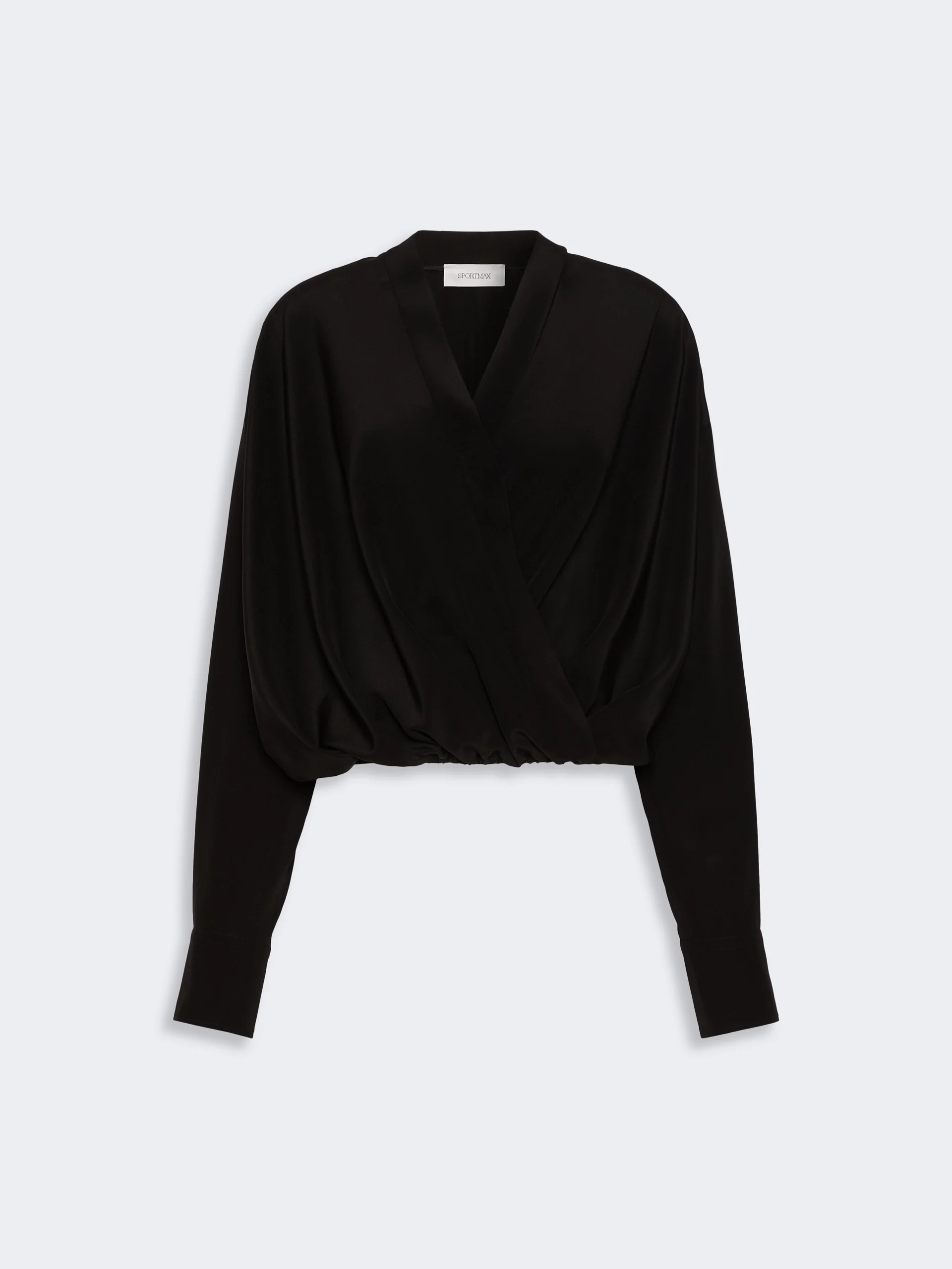 VENERE Loose-fit pure silk shirt - BLACK - 1