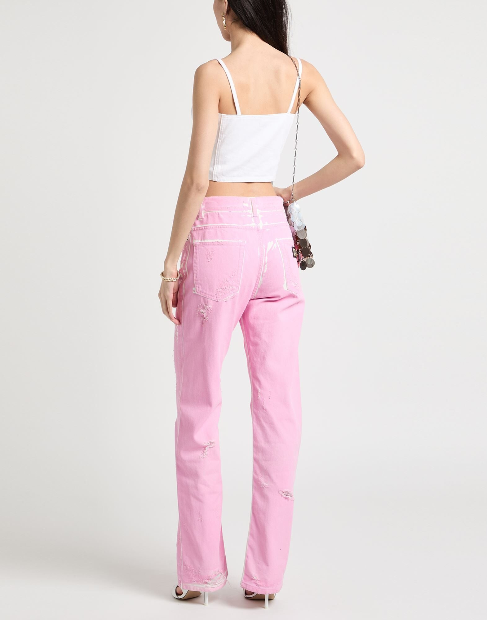 Pink Women's Denim Pants - 3