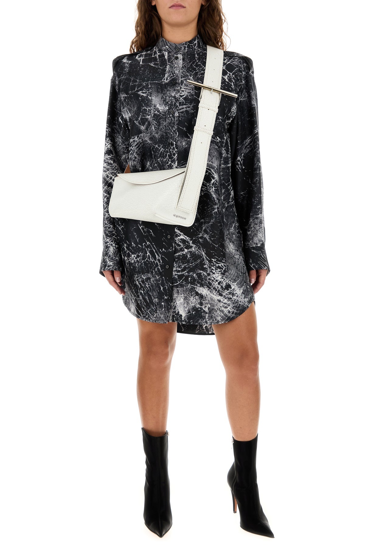 White leather Sling crossbody bag - 5