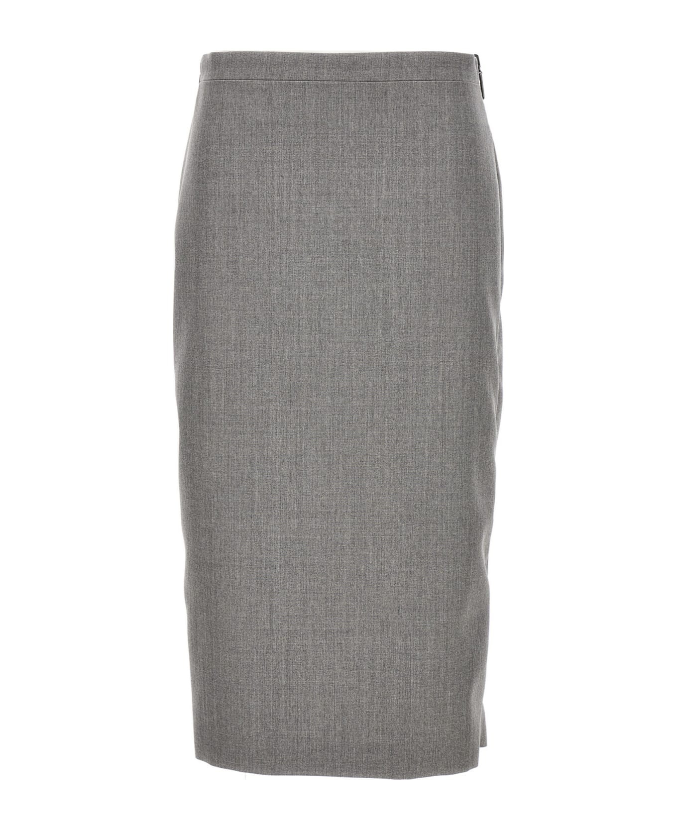 スカート FENDI SS23 Satin and gabardine skirt (FQ7451ANRI F1L7W) FENDI Satin And Gabardine Skirt | italist | REVERSIBLE
