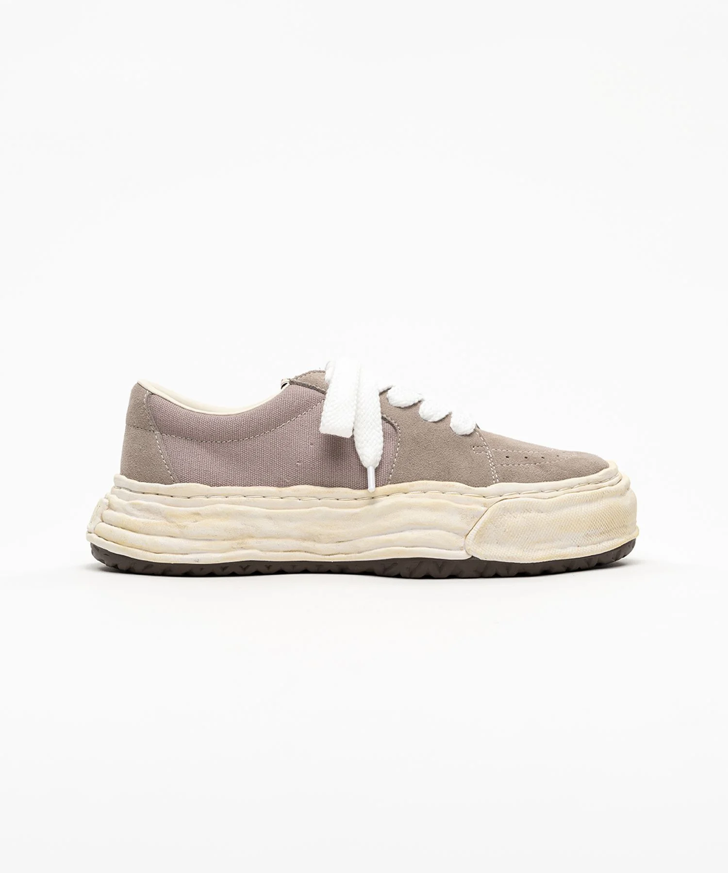 "ERIC" OG Sole Overdyed Mix Material Low-top Sneakers - 1