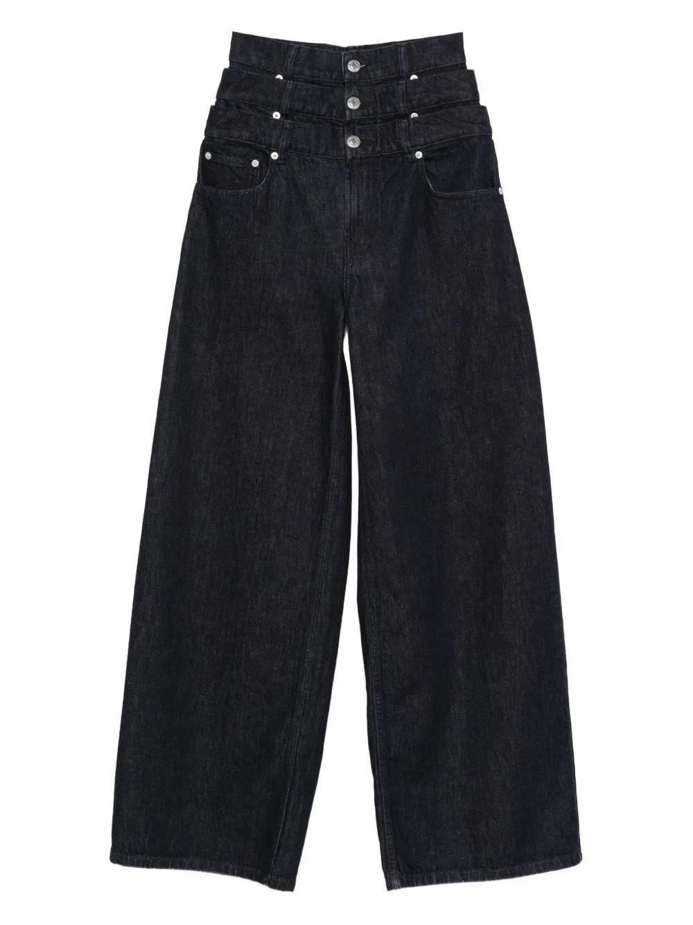 layered triple jeans - 1