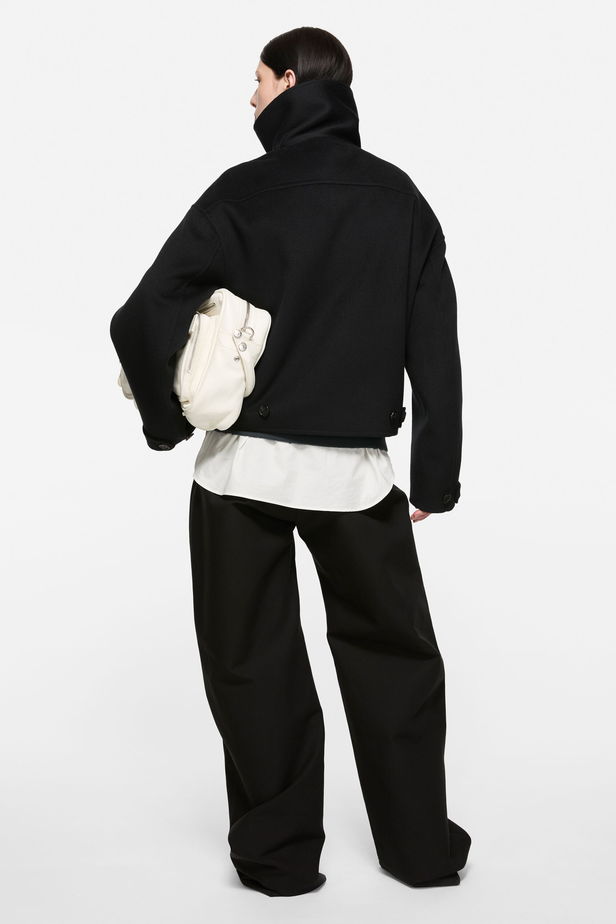 Wool zip jacket - Black - 3