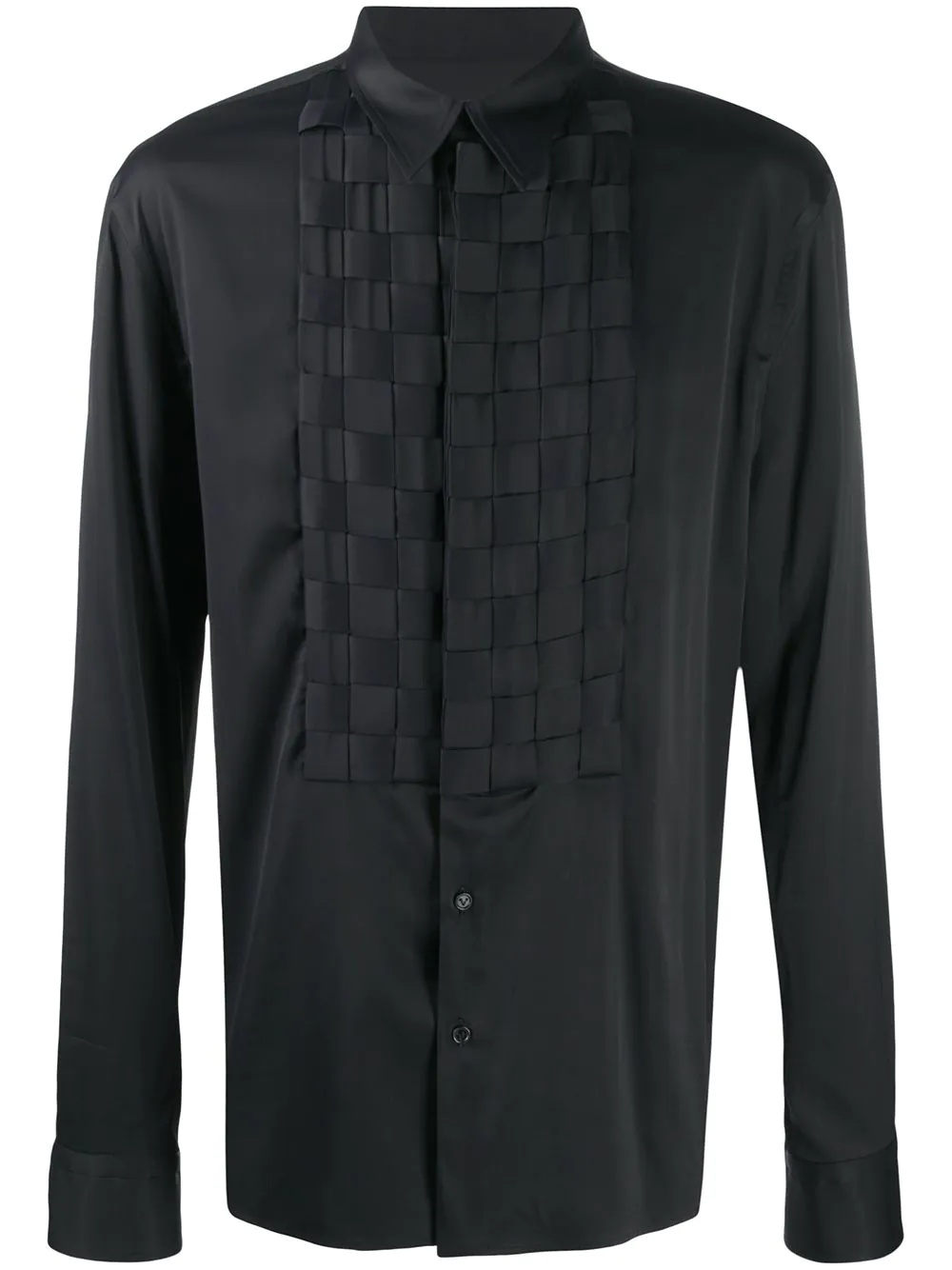 grid-motif long-sleeve shirt - 1