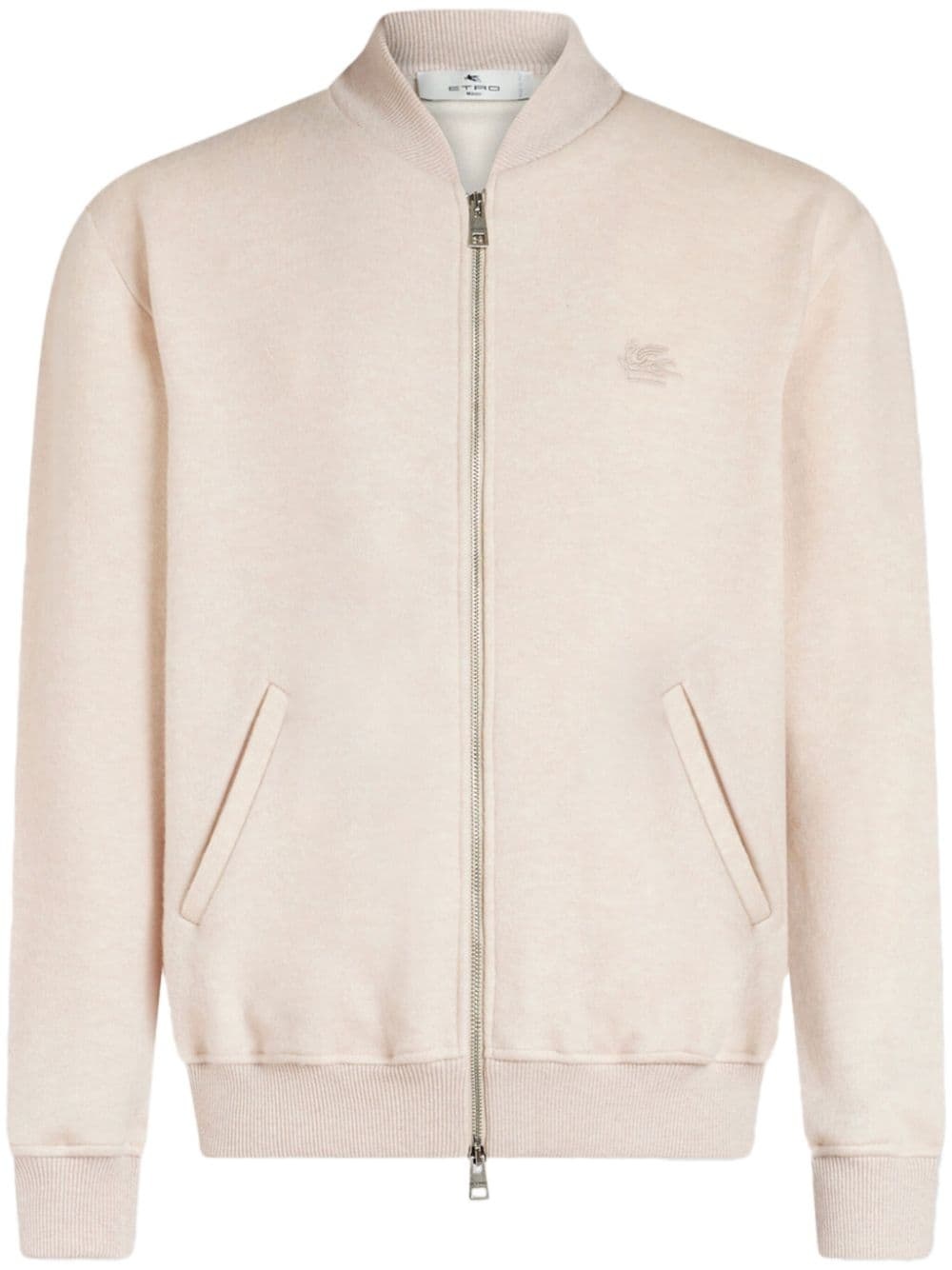 Pegaso-embroidered wool bomber jacket - 1