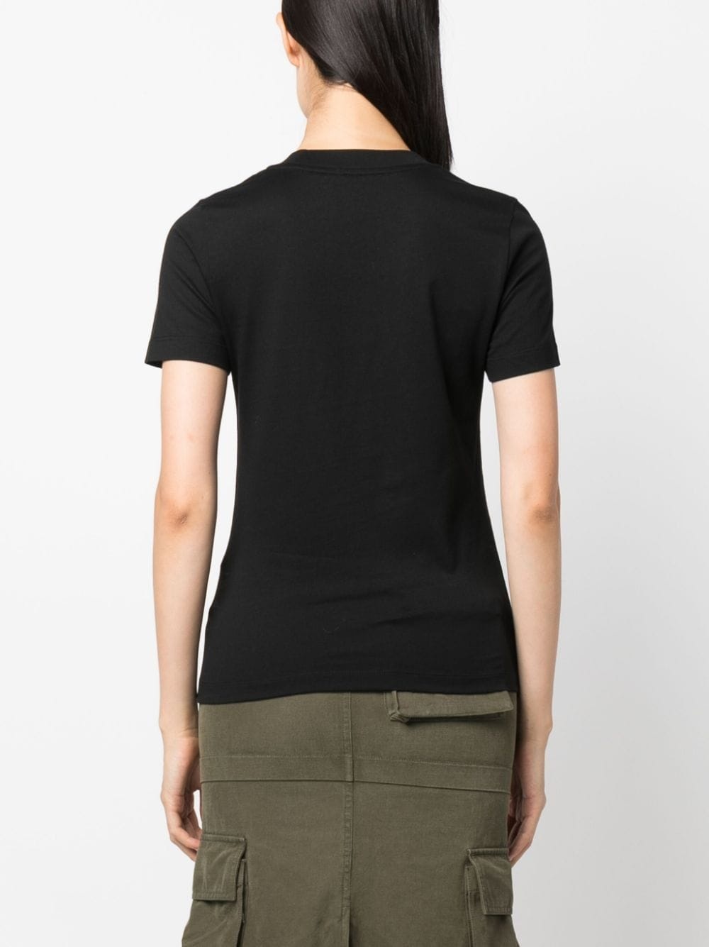 crystal-embellished logo cotton T-shirt - 4