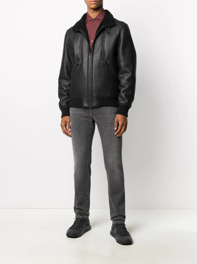 Z Zegna high neck lambskin jacket outlook