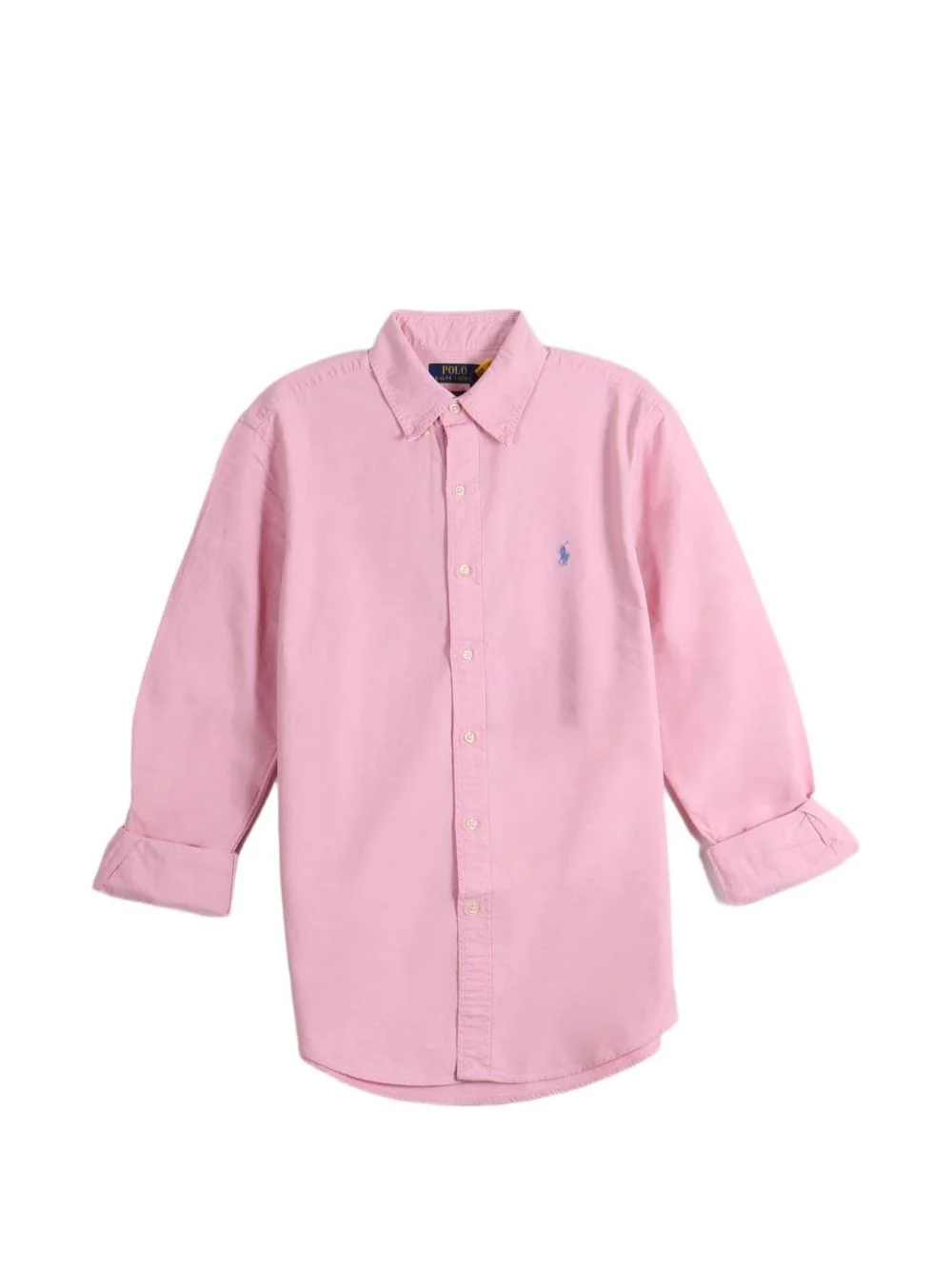 logo-embroidered button-down shirt - 1