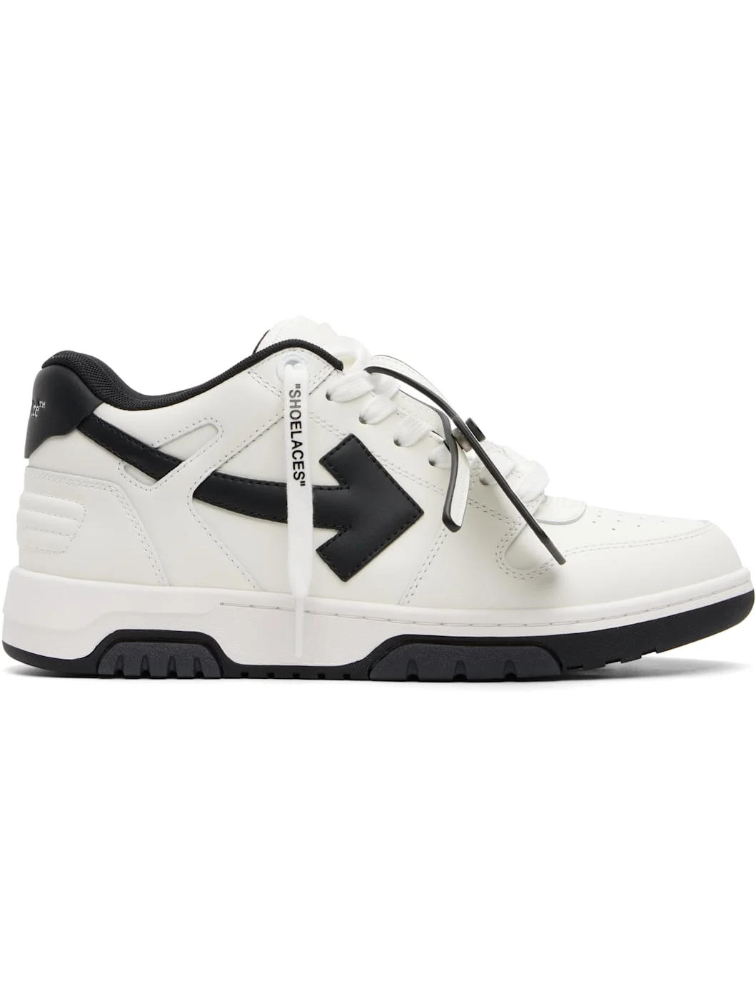White & Black 'Out Of Office' Sneakers - 1