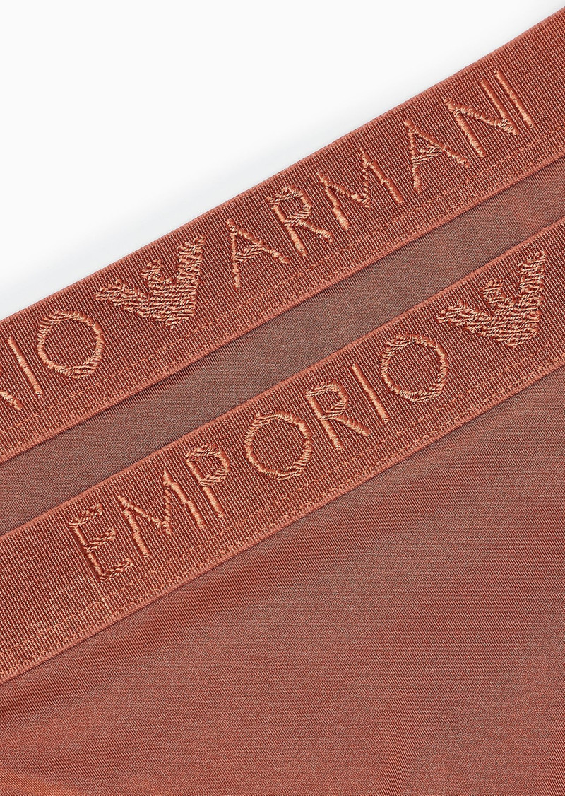 EMPORIO ARMANI ASV two-pack of Iconic logo band recycled microfibre briefs outlook