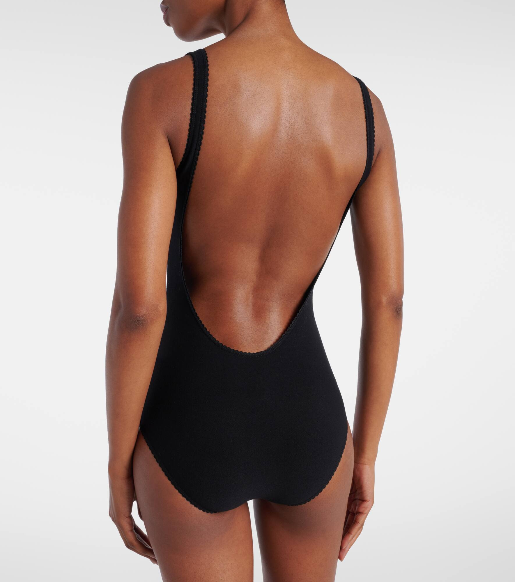 Scalloped open-back bodysuit - 4
