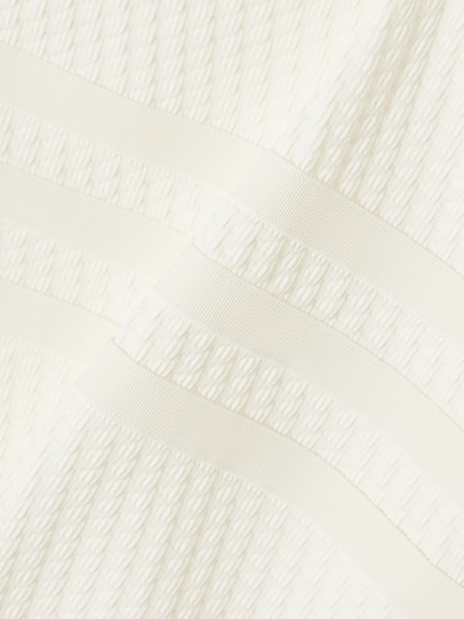 The Vogue Glory grosgrain-trimmed jacquard swimsuit Off-white - 4