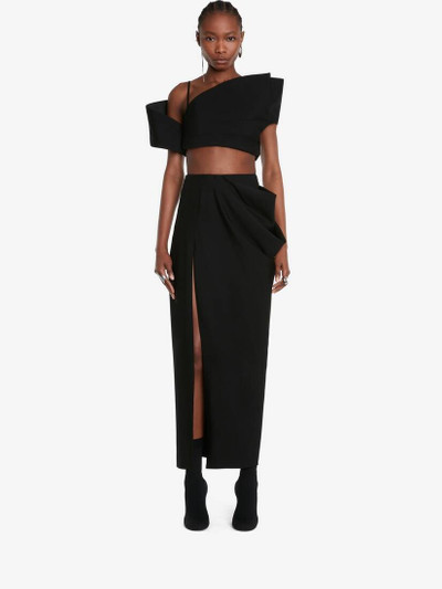 Alexander McQueen Women's Slashed Drape Skirt in Black outlook