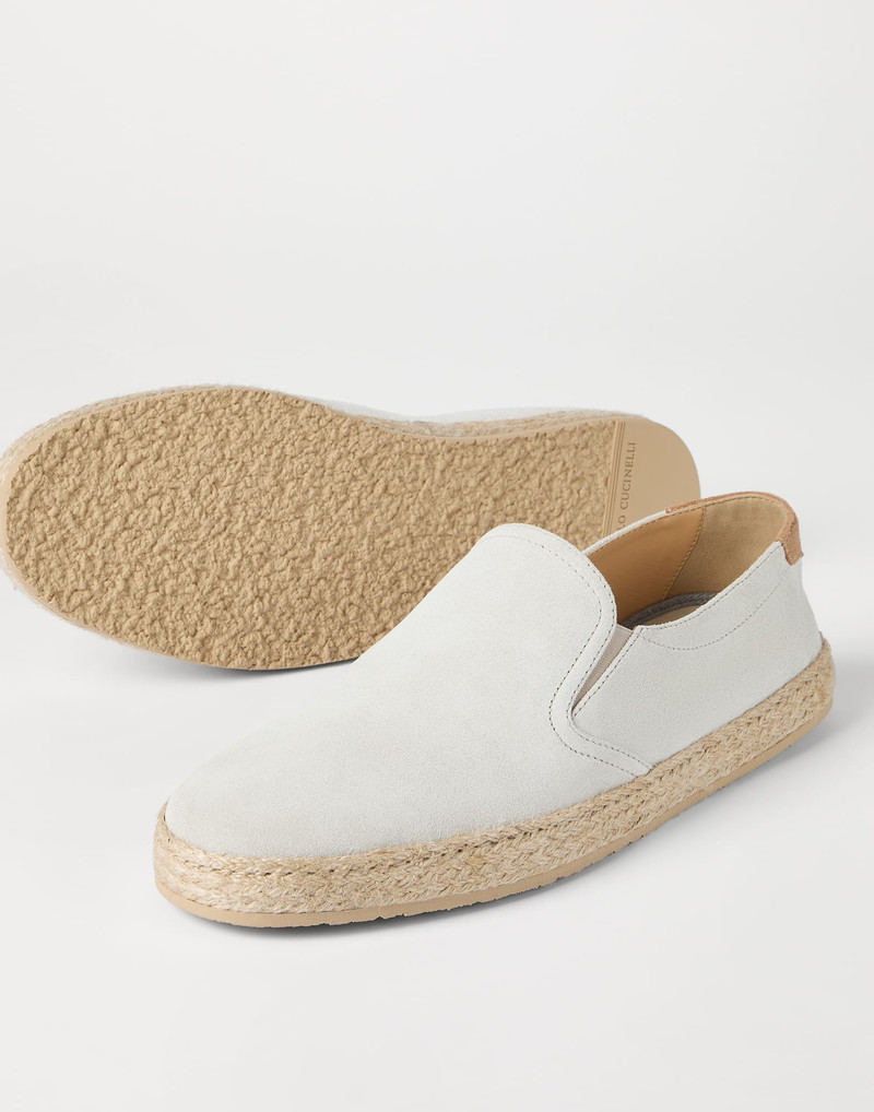 Suede slip-ons with rope insert 4