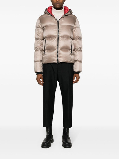 Herno hooded feather-down jacket outlook