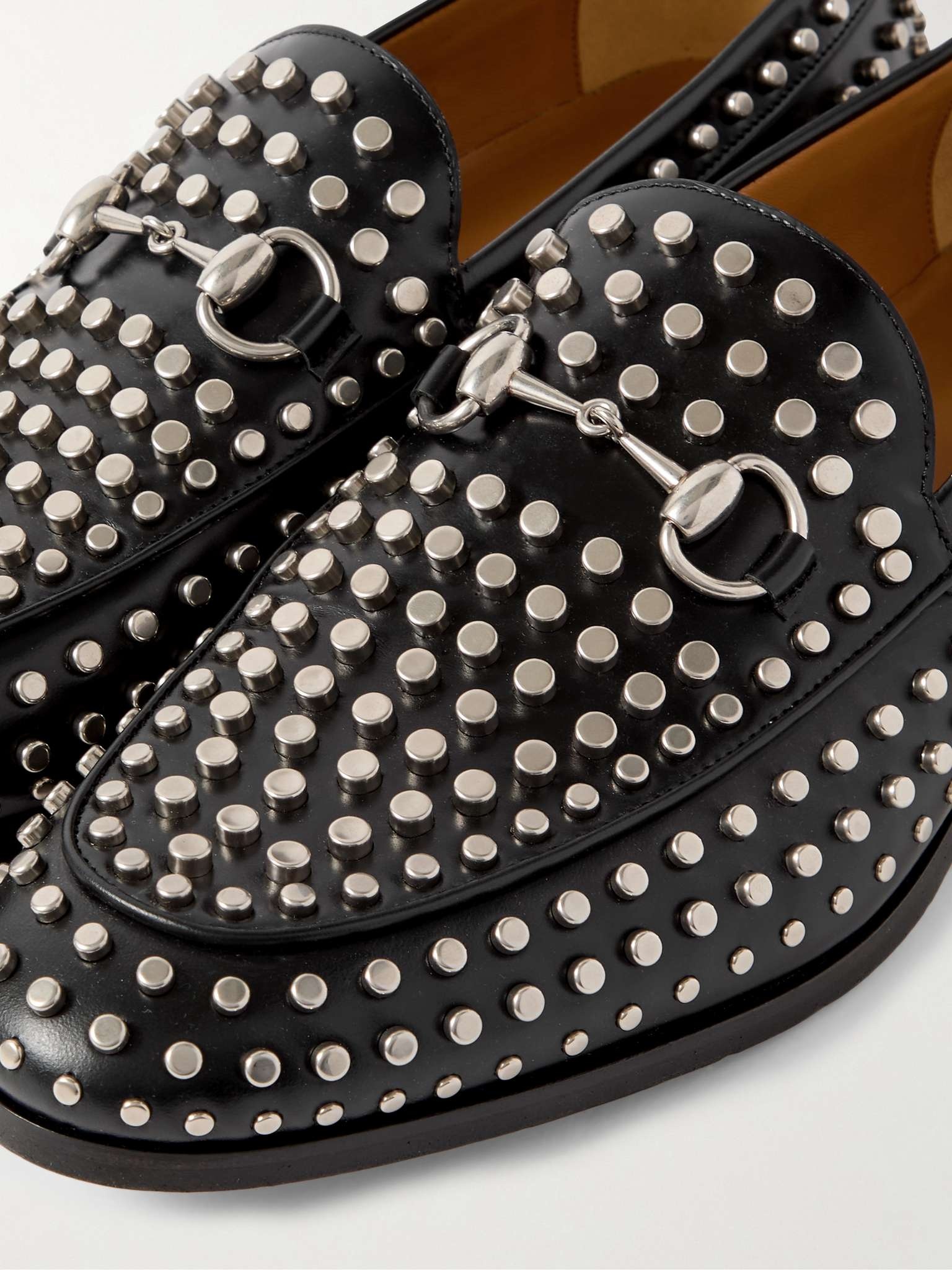 Horsebit Studded Leather Loafers - 6