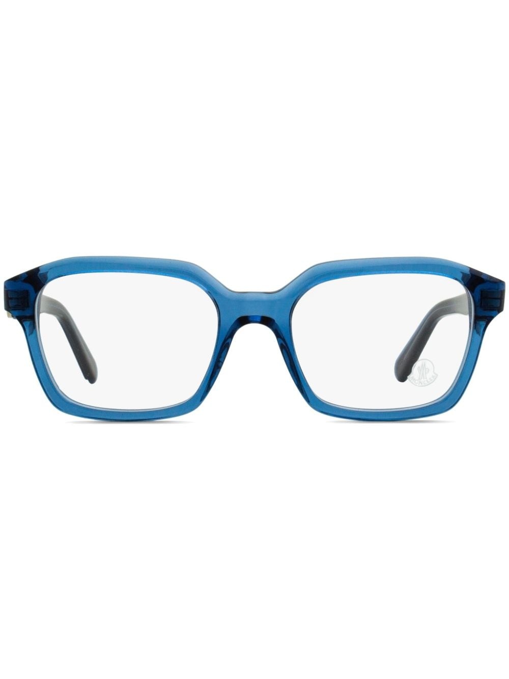 translucent rectangle-frame glasses - 1