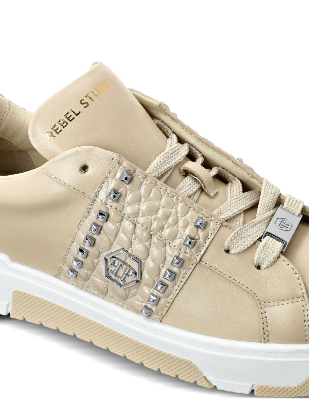 stud-embellished low sneakers - 4