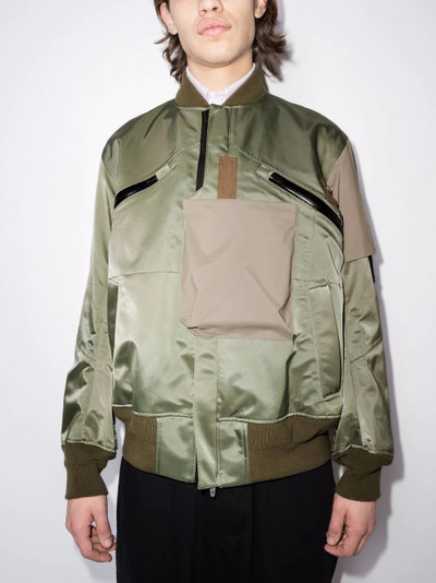 sacai pocket-detail bomber jacket outlook