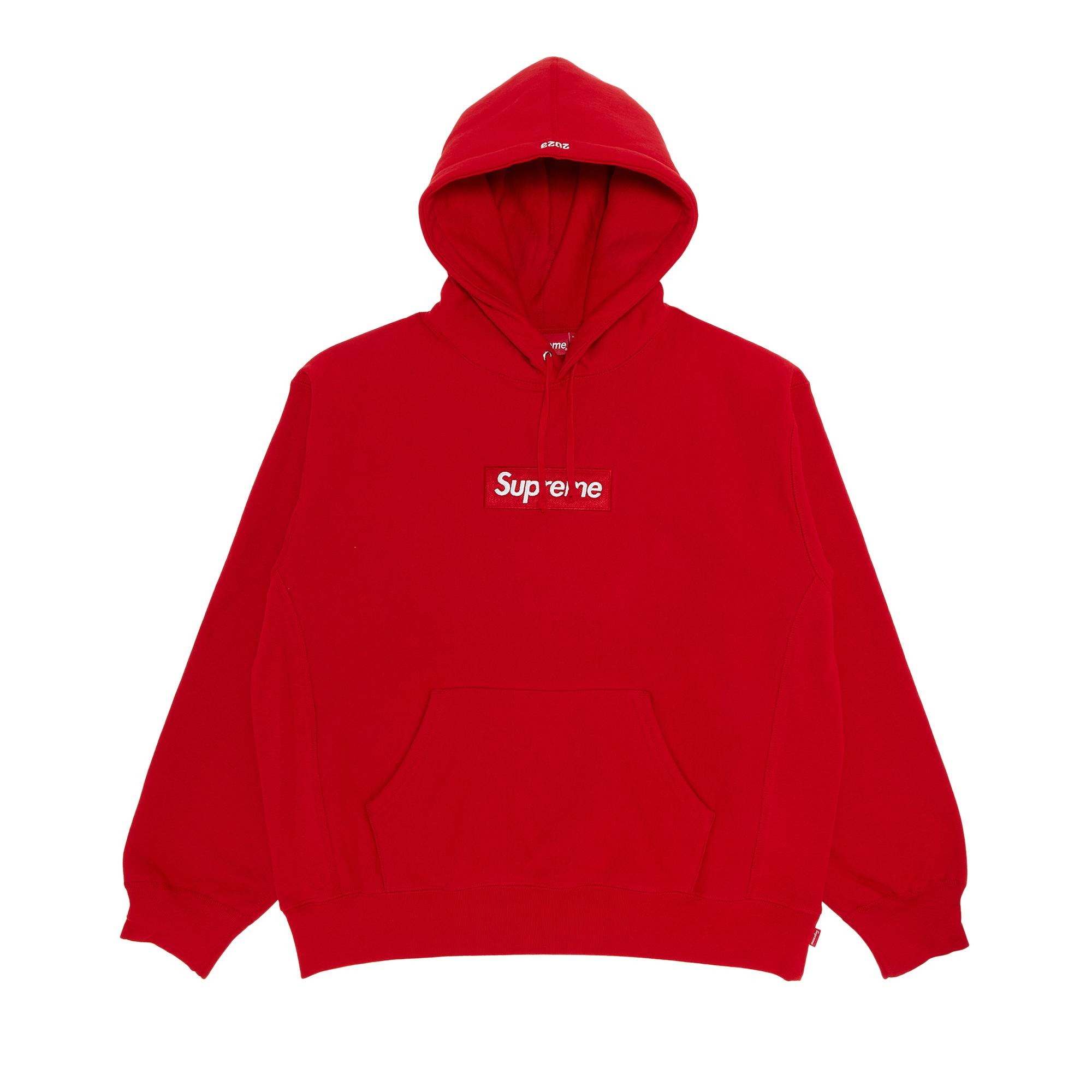 Supreme Box Logo Hooded Sweatshirt 'Red' - 1