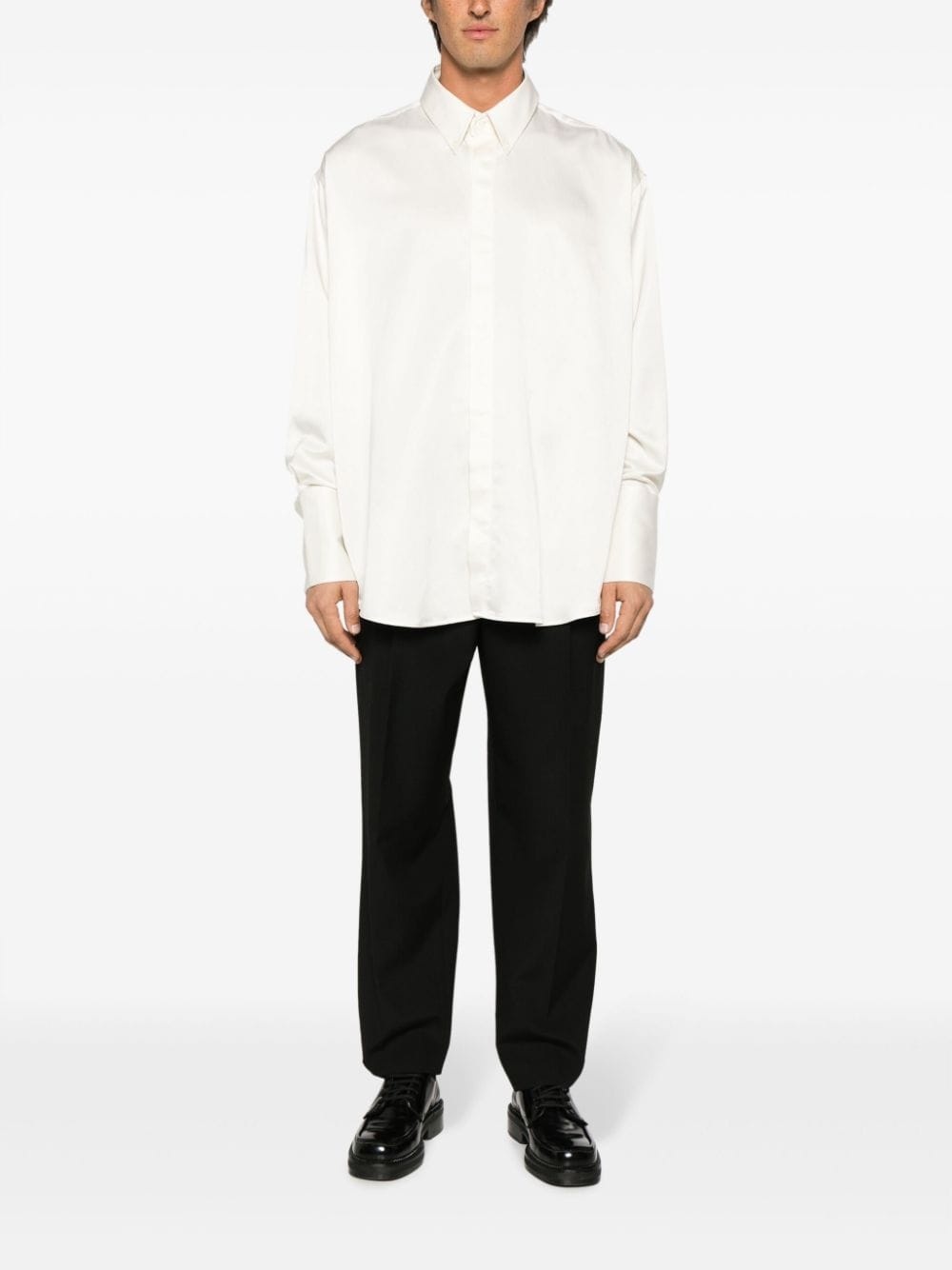 long-sleeve silk blouse - 3