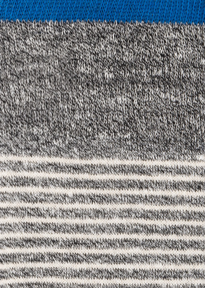 Paul Smith Dark Grey Linen-Blend Faded Striped Socks outlook