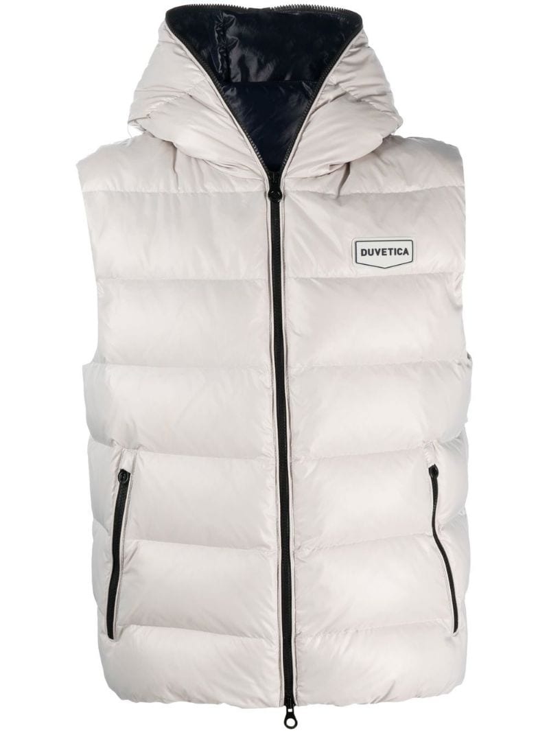 padded feather-down gilet - 1
